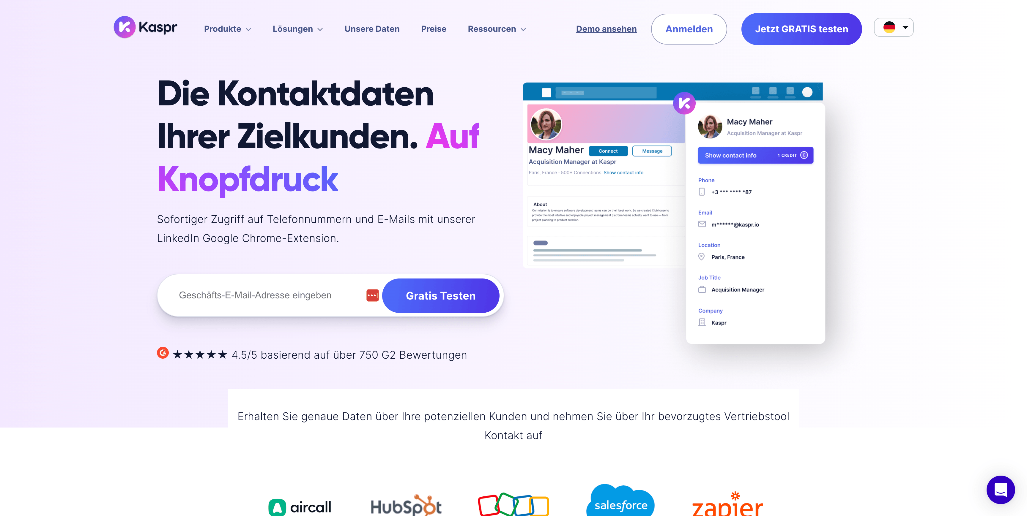 Kaspr Screenshot